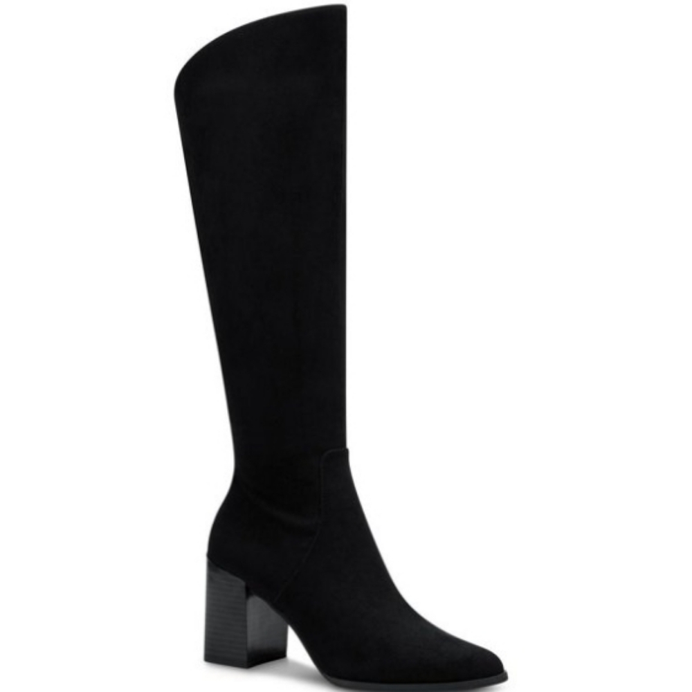 Alfani Wylde Block Heel Boots Black -10 - Picture 1 of 8